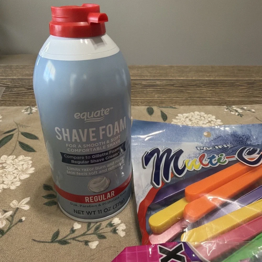 Shaving Foam Cream & Disposable Razor Lot 2 Cans & 2 Packs Of Razors